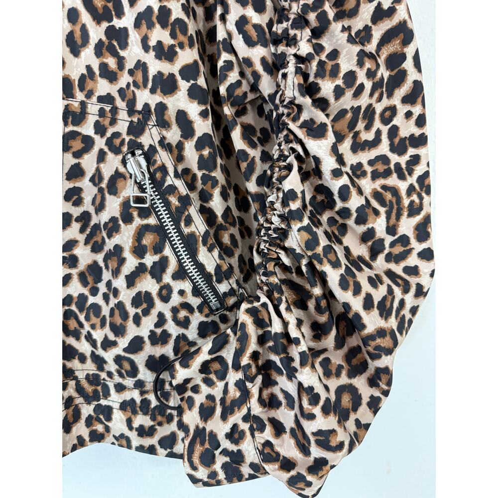Veronica Beard Sibila Leopard Print Anorak Jacket Brown Multi Size S Hooded - Picture 10 of 15